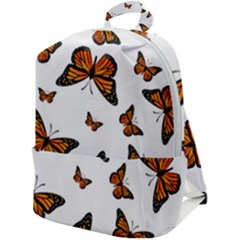 Monarch Butterflies Zip Up Backpack by SpinnyChairDesigns