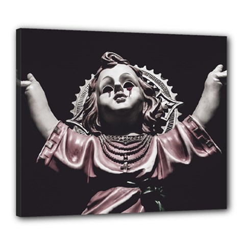 Angel Crying Blood Dark Style Poster Canvas 24  X 20  (stretched) by dflcprintsclothing