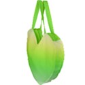 Lemon Yellow and Lime Green Gradient Ombre Color Giant Heart Shaped Tote View3