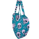 Skull Giant Heart Shaped Tote View3