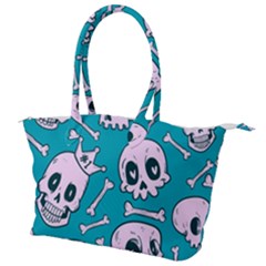 Skull Canvas Shoulder Bag by Sobalvarro