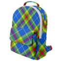 Clown Costume Plaid Striped Flap Pocket Backpack (Small) View1