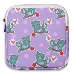 Playing Cats Mini Square Pouch by Sobalvarro