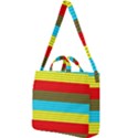 Multicolor With Black Lines Square Shoulder Tote Bag View1