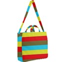 Multicolor With Black Lines Square Shoulder Tote Bag View2