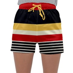 Contrast Yellow With Red Sleepwear Shorts by tmsartbazaar