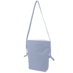 Light Steel Blue Color Folding Shoulder Bag by SpinnyChairDesigns