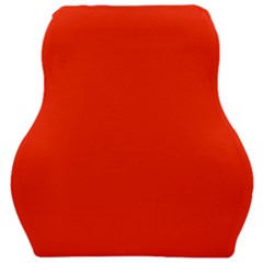 Scarlet Red Color Car Seat Velour Cushion  by SpinnyChairDesigns