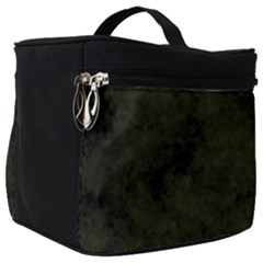 Army Green Color Grunge Make Up Travel Bag (big) by SpinnyChairDesigns