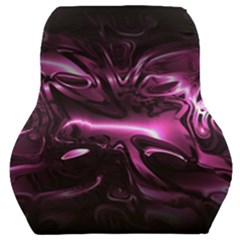 Black Magenta Abstract Art Car Seat Back Cushion  by SpinnyChairDesigns