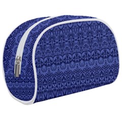 Boho Navy Blue  Makeup Case (medium) by SpinnyChairDesigns