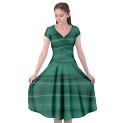 Biscay Green Ombre Cap Sleeve Wrap Front Dress by SpinnyChairDesigns