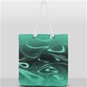 Biscay Green Black Swirls Full Print Rope Handle Tote (Large) View1