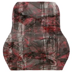 Red Black Abstract Texture Car Seat Back Cushion  by SpinnyChairDesigns