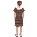 Boho Brown Gold Kids  Drop Waist Dress View2