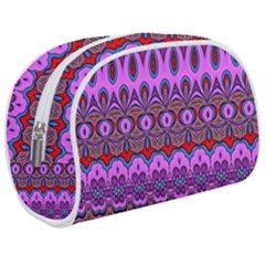 Boho Magenta Pattern Makeup Case (medium) by SpinnyChairDesigns