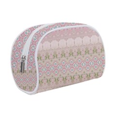 Boho Pastel Spring Floral Pink Makeup Case (small) by SpinnyChairDesigns