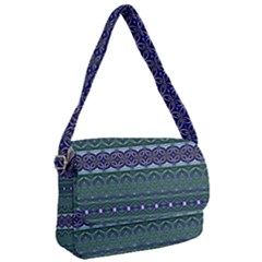 Boho Blue Green  Courier Bag by SpinnyChairDesigns