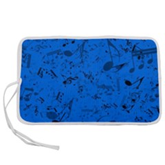 Cornflower Blue Music Notes Pen Storage Case (s) by SpinnyChairDesigns