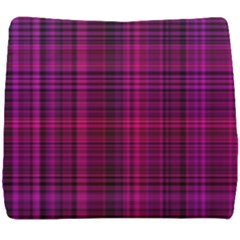 Fuchsia Madras Plaid Seat Cushion by SpinnyChairDesigns