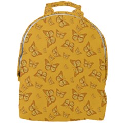 Mustard Yellow Monarch Butterflies Mini Full Print Backpack by SpinnyChairDesigns