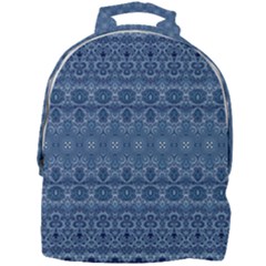 Boho Denim Blue Mini Full Print Backpack by SpinnyChairDesigns