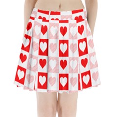 Hearts  Pleated Mini Skirt by Sobalvarro