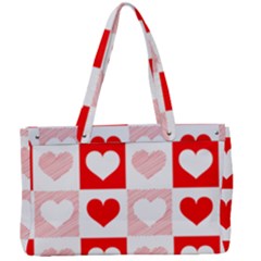 Hearts  Canvas Work Bag by Sobalvarro