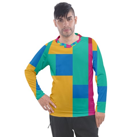 Squares  Men s Pique Long Sleeve Tee by Sobalvarro