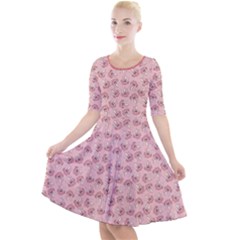 Squid Chef Pattern Quarter Sleeve A-line Dress by sifis