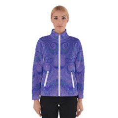 Mystic Purple Swirls Winter Jacket by SpinnyChairDesigns