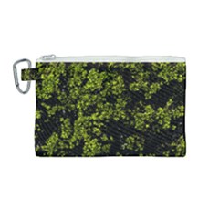 Nature Dark Camo Print Canvas Cosmetic Bag (medium) by dflcprintsclothing