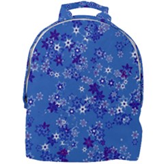 Cornflower Blue Floral Print Mini Full Print Backpack by SpinnyChairDesigns