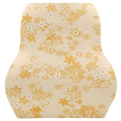 Yellow Flowers Floral Print Car Seat Back Cushion  by SpinnyChairDesigns