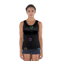 Bubble In Blavk Background Sport Tank Top  by Sabelacarlos