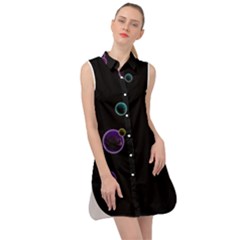 Bubble In Dark Sleeveless Shirt Dress by Sabelacarlos