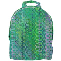 Boho Green Floral Print Mini Full Print Backpack by SpinnyChairDesigns