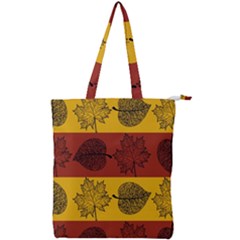 Autumn Leaves Colorful Nature Double Zip Up Tote Bag by Mariart