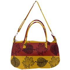 Autumn Leaves Colorful Nature Removal Strap Handbag by Mariart