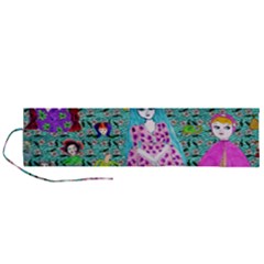 Blue Denim And Drawings Daisies Aqua Roll Up Canvas Pencil Holder (l) by snowwhitegirl