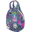 Blue Denim And Drawings Daisies Travel Backpacks View1