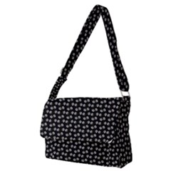 Daisy Black Full Print Messenger Bag (m) by snowwhitegirl