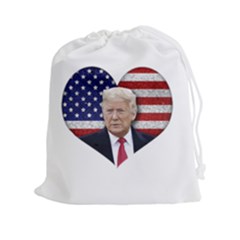 Trump President Sticker Design Drawstring Pouch (2xl) by dflcprintsclothing