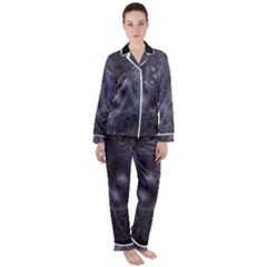 Fractal Flowers Satin Long Sleeve Pyjamas Set by Sparkle