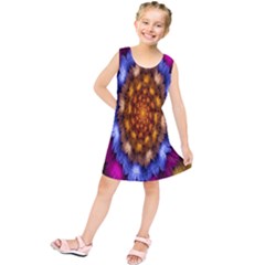 Fractal Flower Kids  Tunic Dress by Sparkle