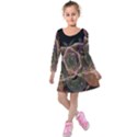 Fractal Geometry Kids  Long Sleeve Velvet Dress View1