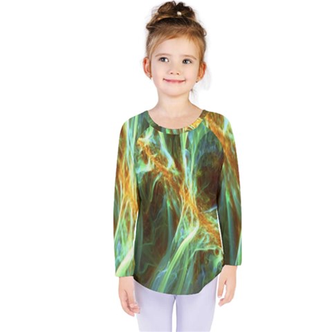 Abstract Illusion Kids  Long Sleeve Tee by Sparkle