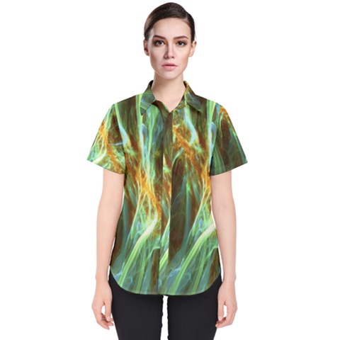 Abstract Illusion Women s Short Sleeve Shirt by Sparkle