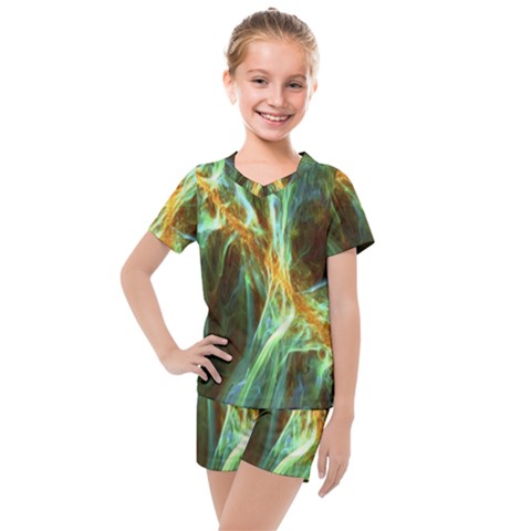 Abstract Illusion Kids  Mesh Tee And Shorts Set by Sparkle