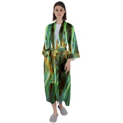 Abstract Illusion Maxi Satin Kimono by Sparkle